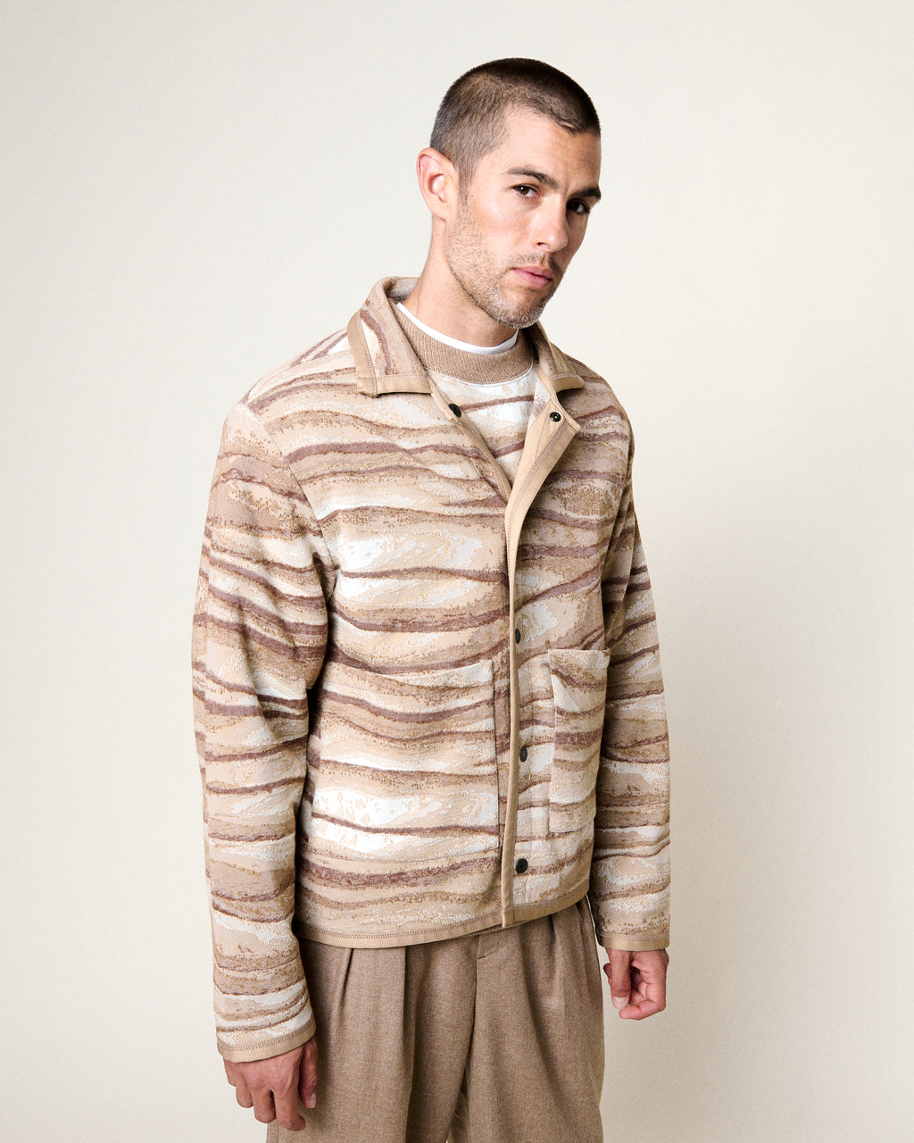 AMARI TIME LAYERS MULTI-BROWN JACKET
