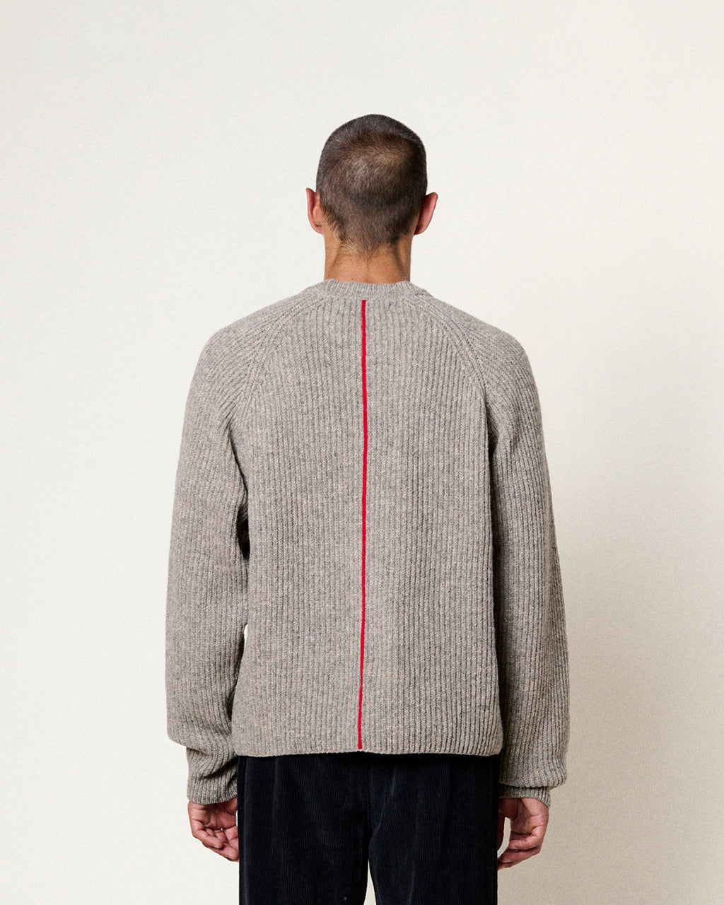 COLIN SHETLAND GREY SWEATER