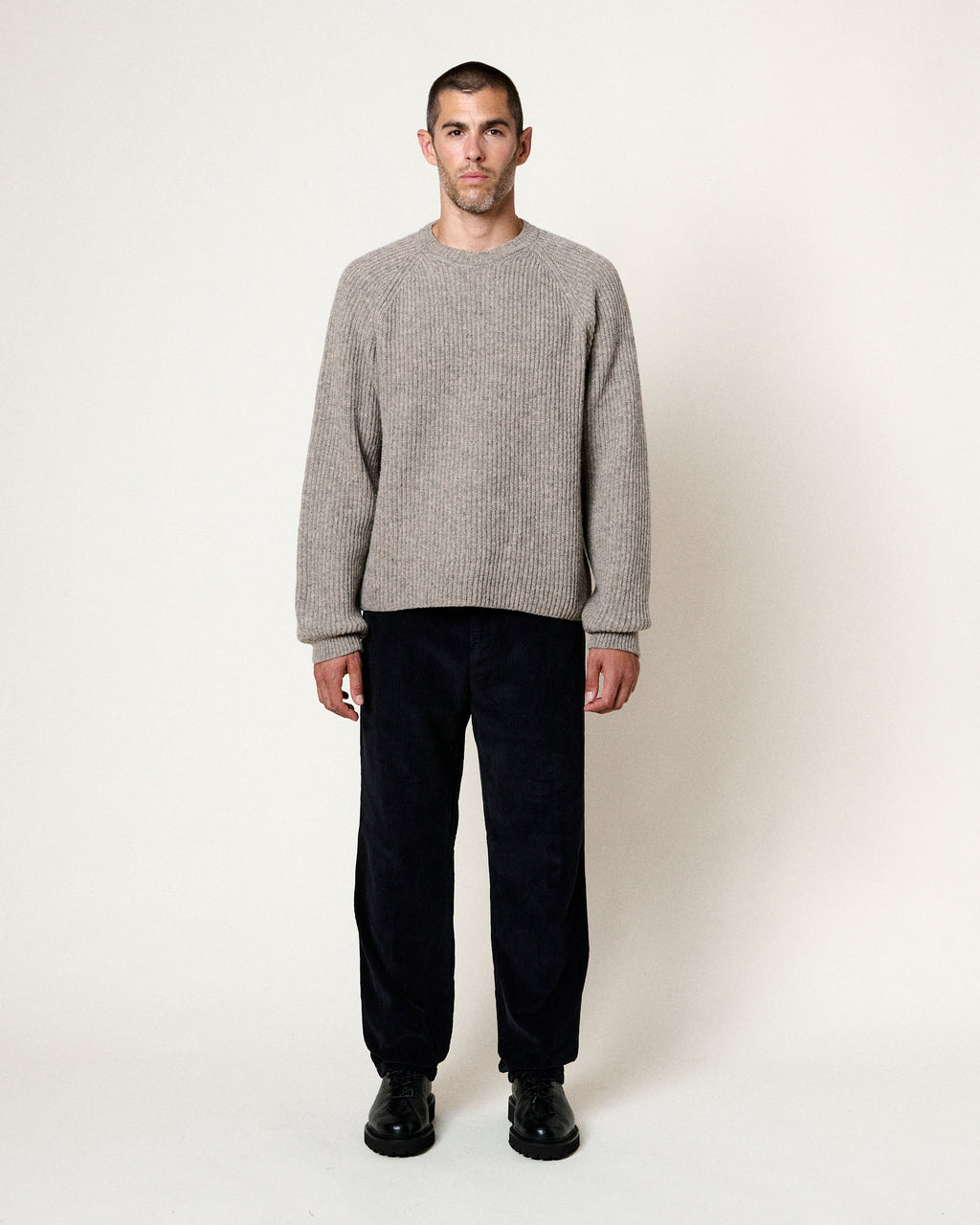 COLIN SHETLAND GREY SWEATER