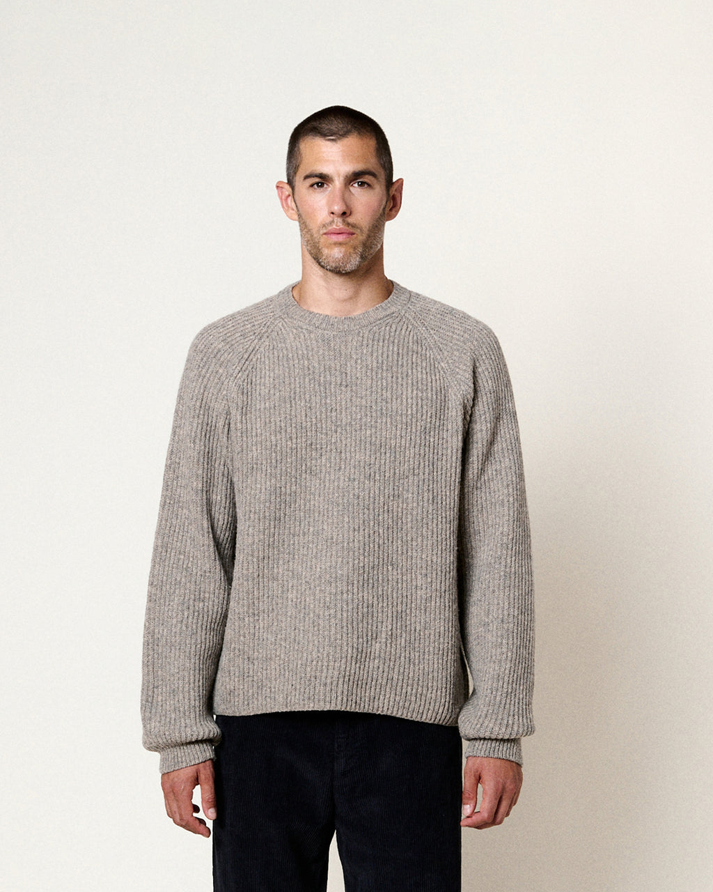 COLIN SHETLAND GREY SWEATER