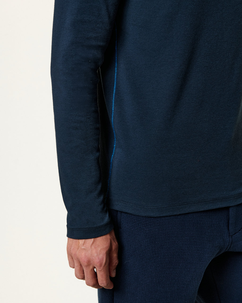 LONG SLEEVE TEE LIGHT NECK NAVY