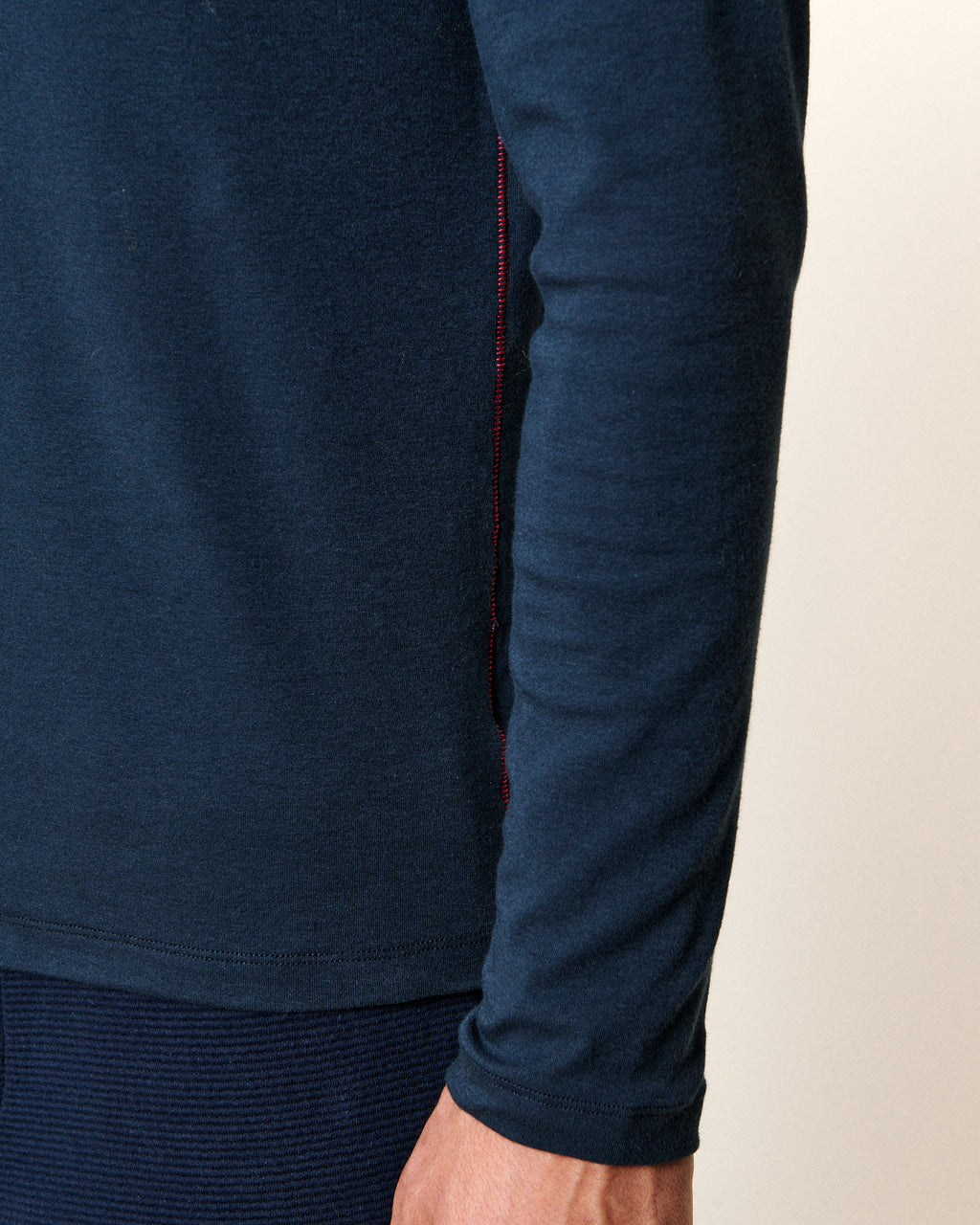 LONG SLEEVE TEE LIGHT NECK NAVY