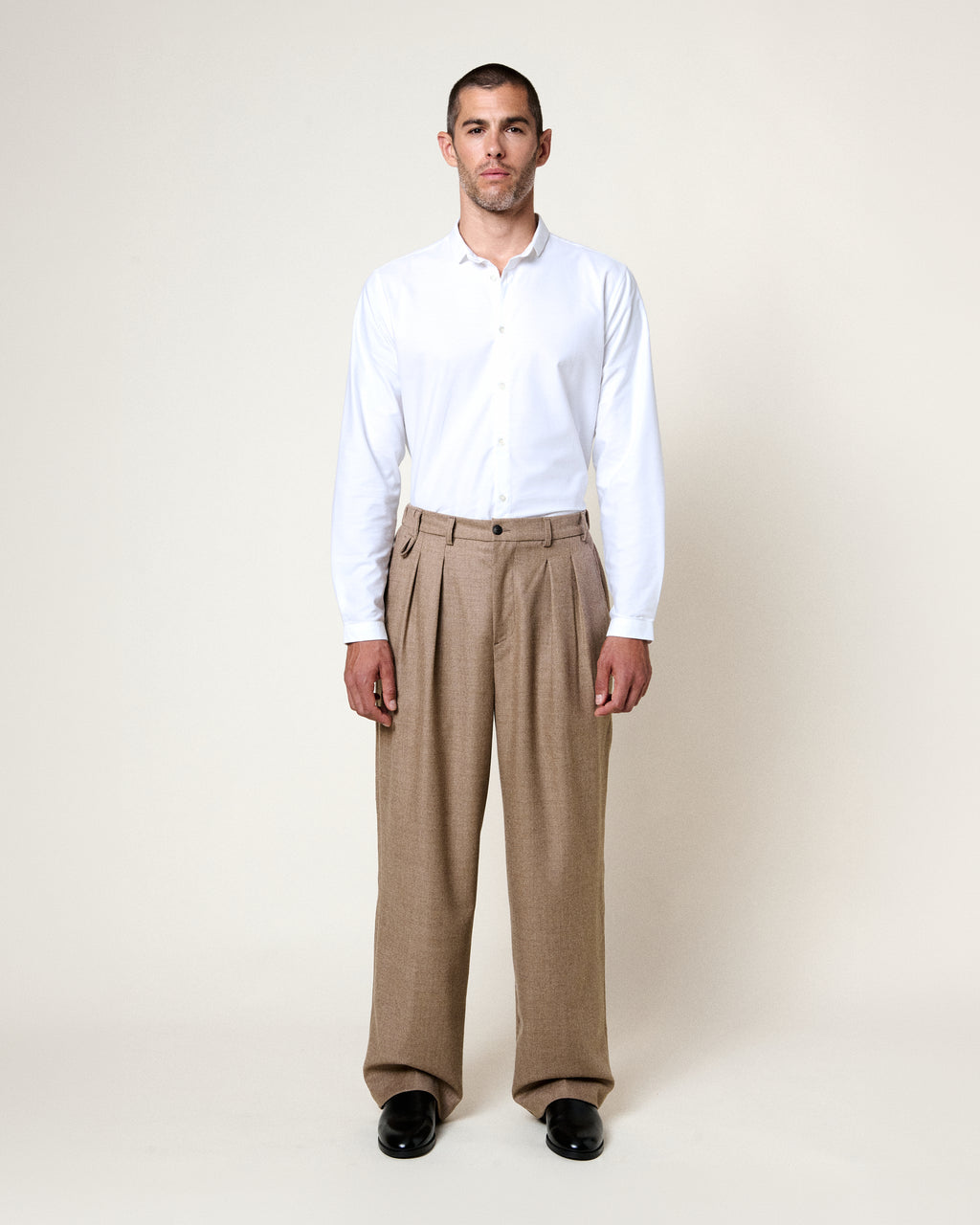 PAULO MARZ OATMEAL TROUSERS