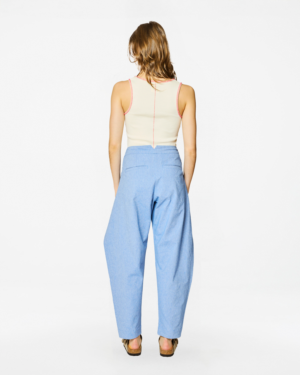 PANTALON AKITO CHAMBRAY SKY BLUE