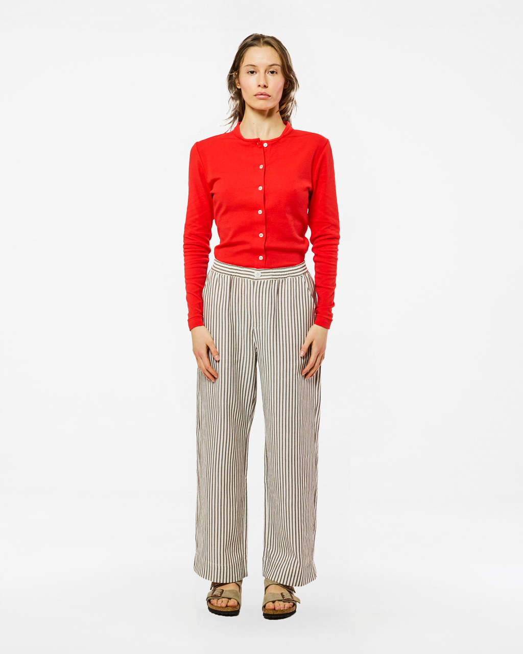 PANTALON ALIX STRIPES KHAKI STRIPES