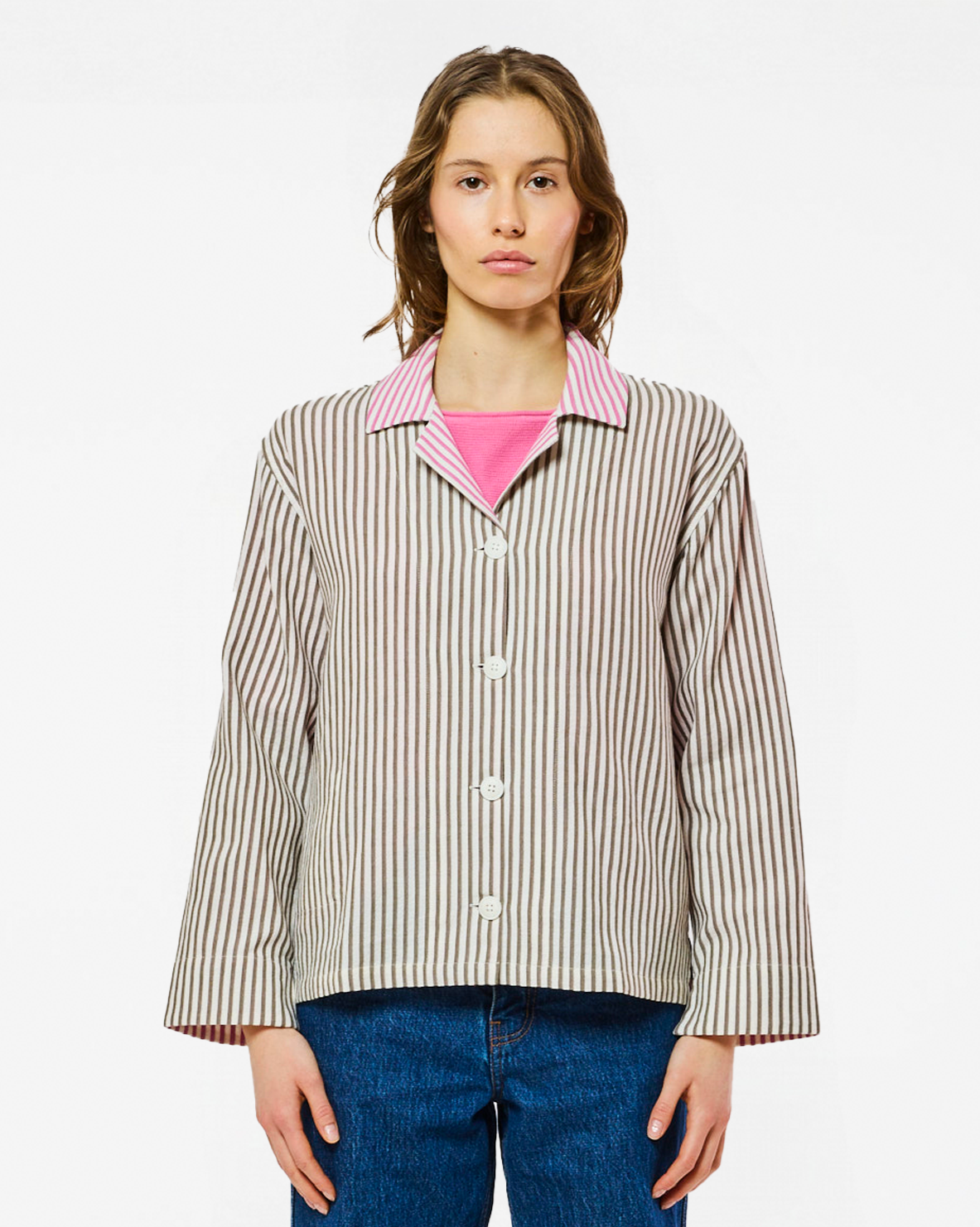 VESTE ALMA STRIPES KHAKI STRIPES