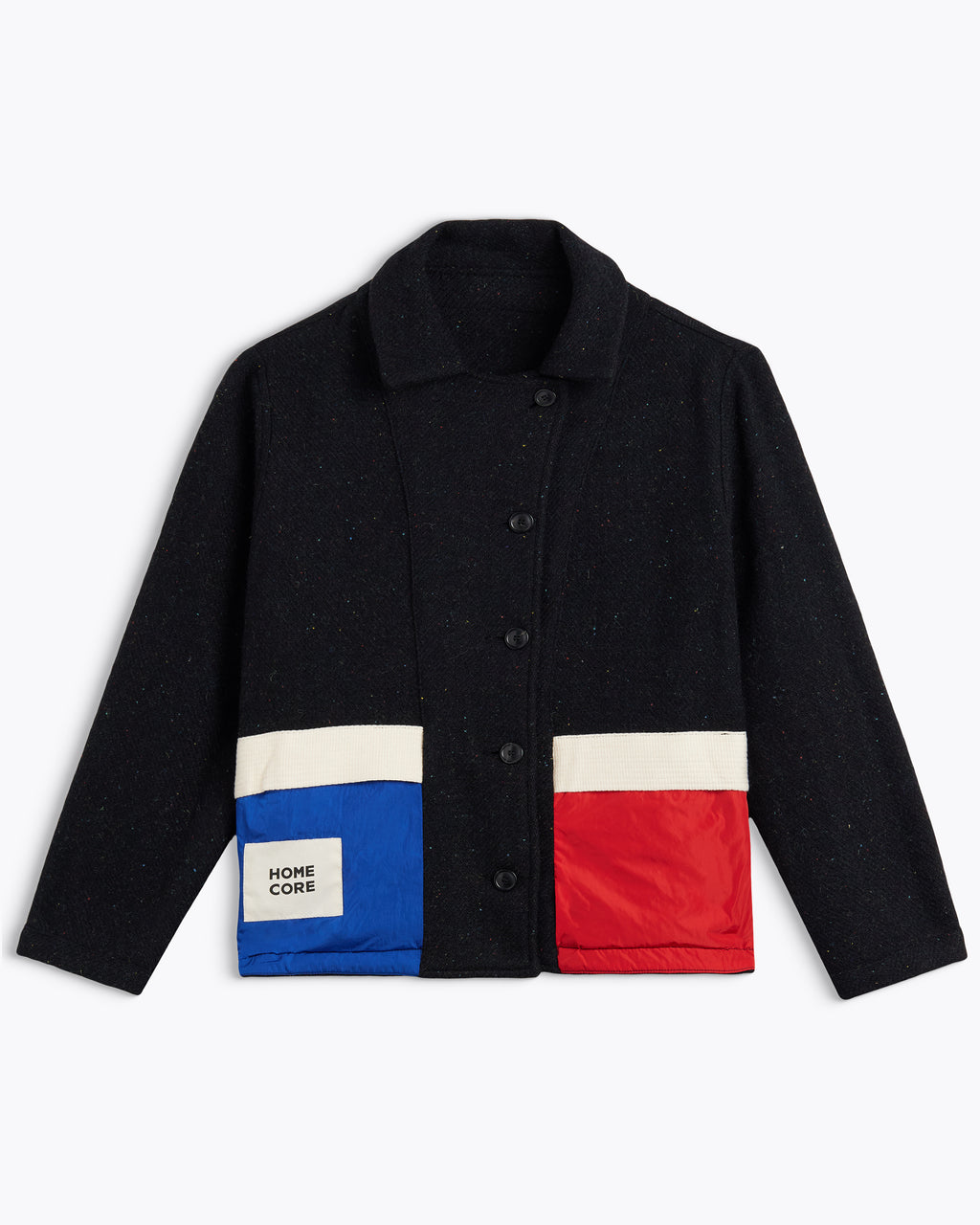 VESTE ASZA HARRIS TWEED BLACK - MULTI