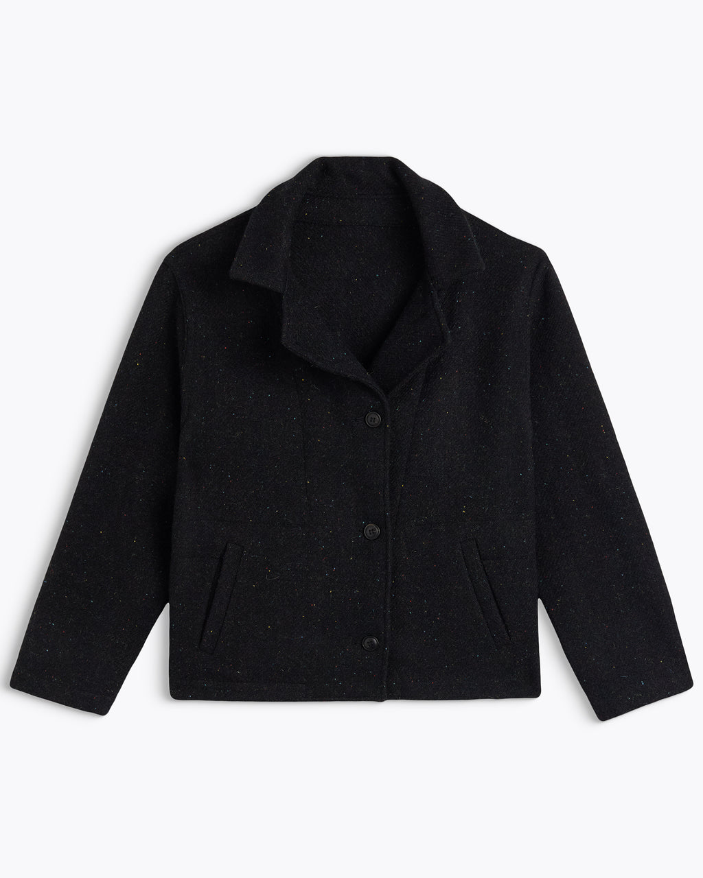 VESTE ASZA HARRIS TWEED BLACK - MULTI