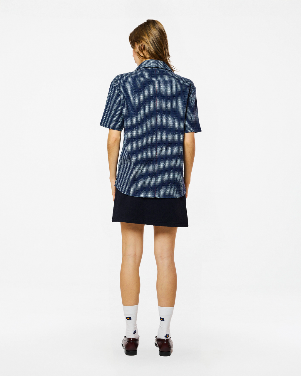 CHEMISE AWA CACTUS NAVY-WHITE