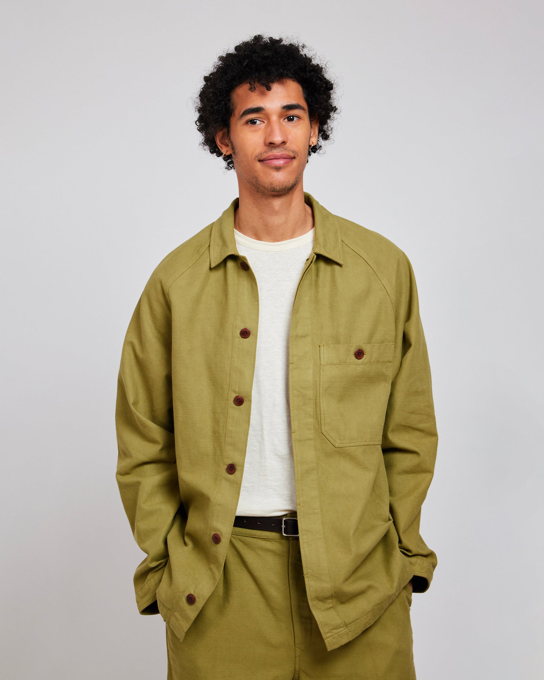 ARNO DRILL BURNT OLIVE