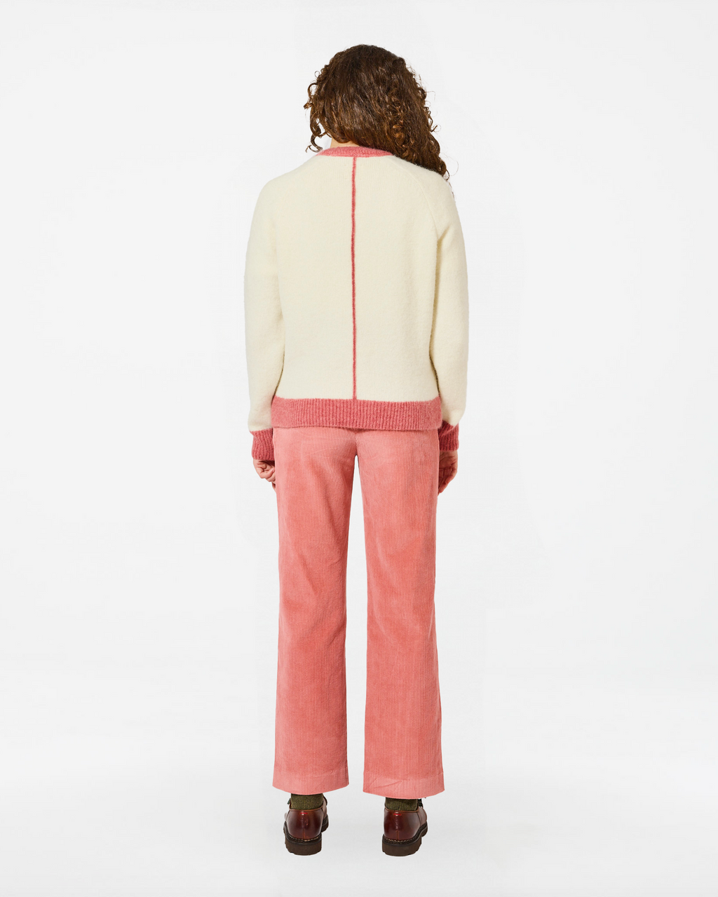 BABY LILA CREAM-PINK SWEATER