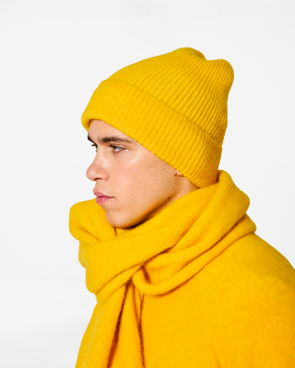 BRIGHT YELLOW BABY HAT