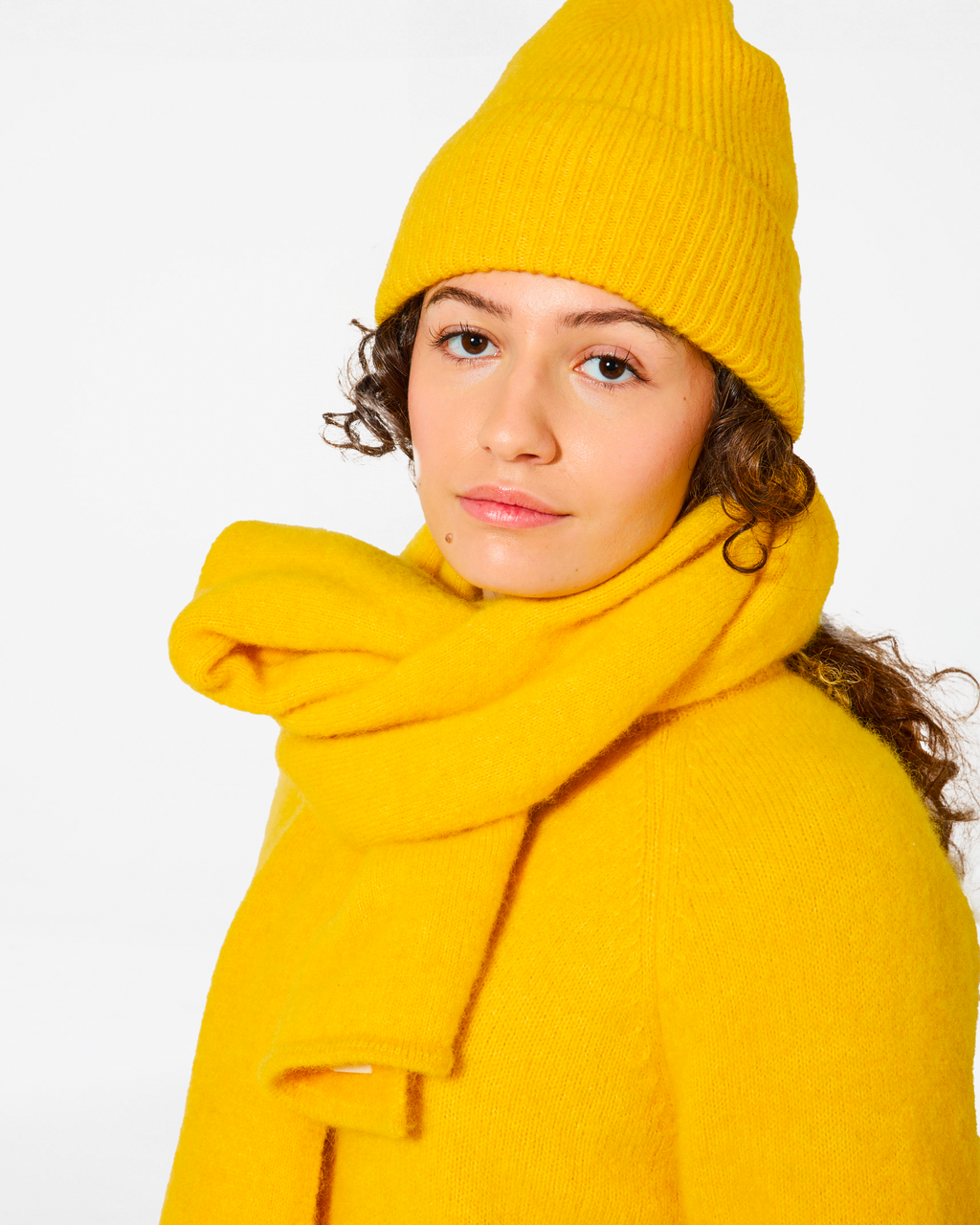BRIGHT YELLOW BABY HAT