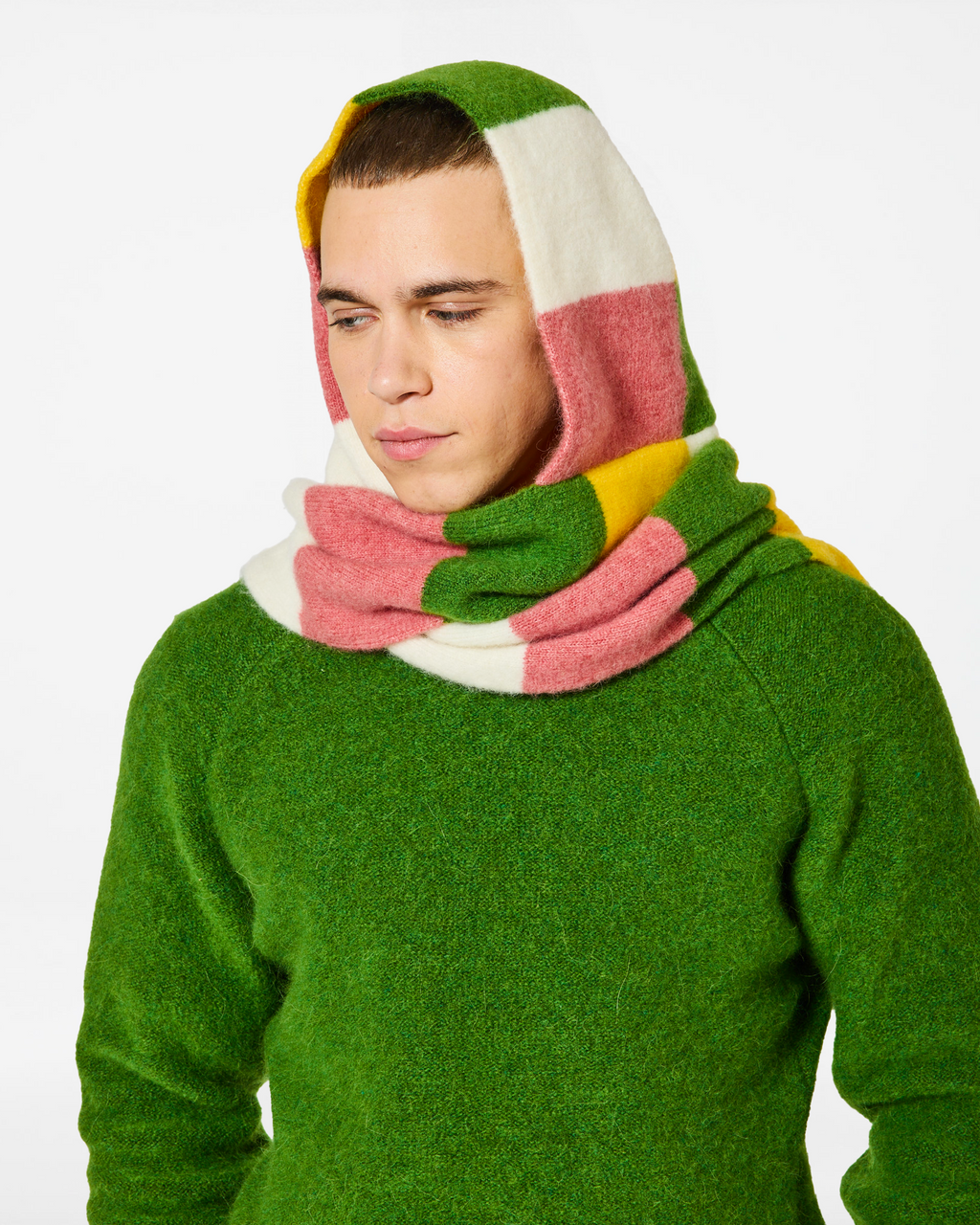 BABY HOOD MULTI-GREEN