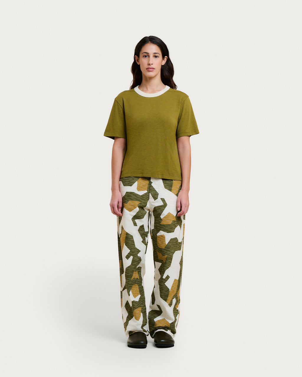 T-SHIRT BILLIE KHAKI CREAM