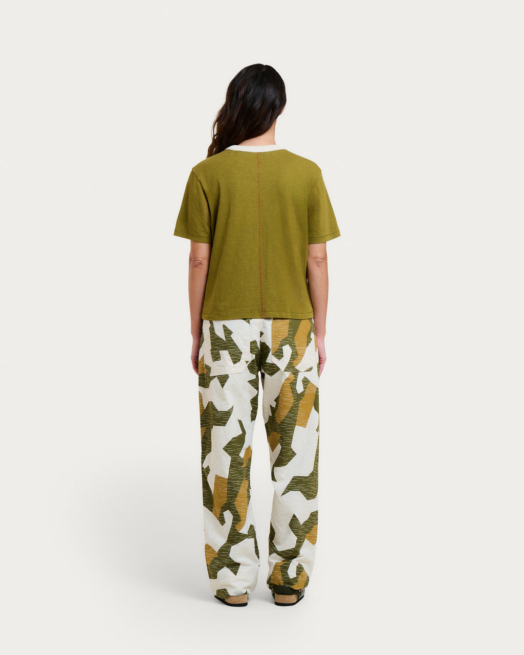 T-SHIRT BILLIE KHAKI CREAM