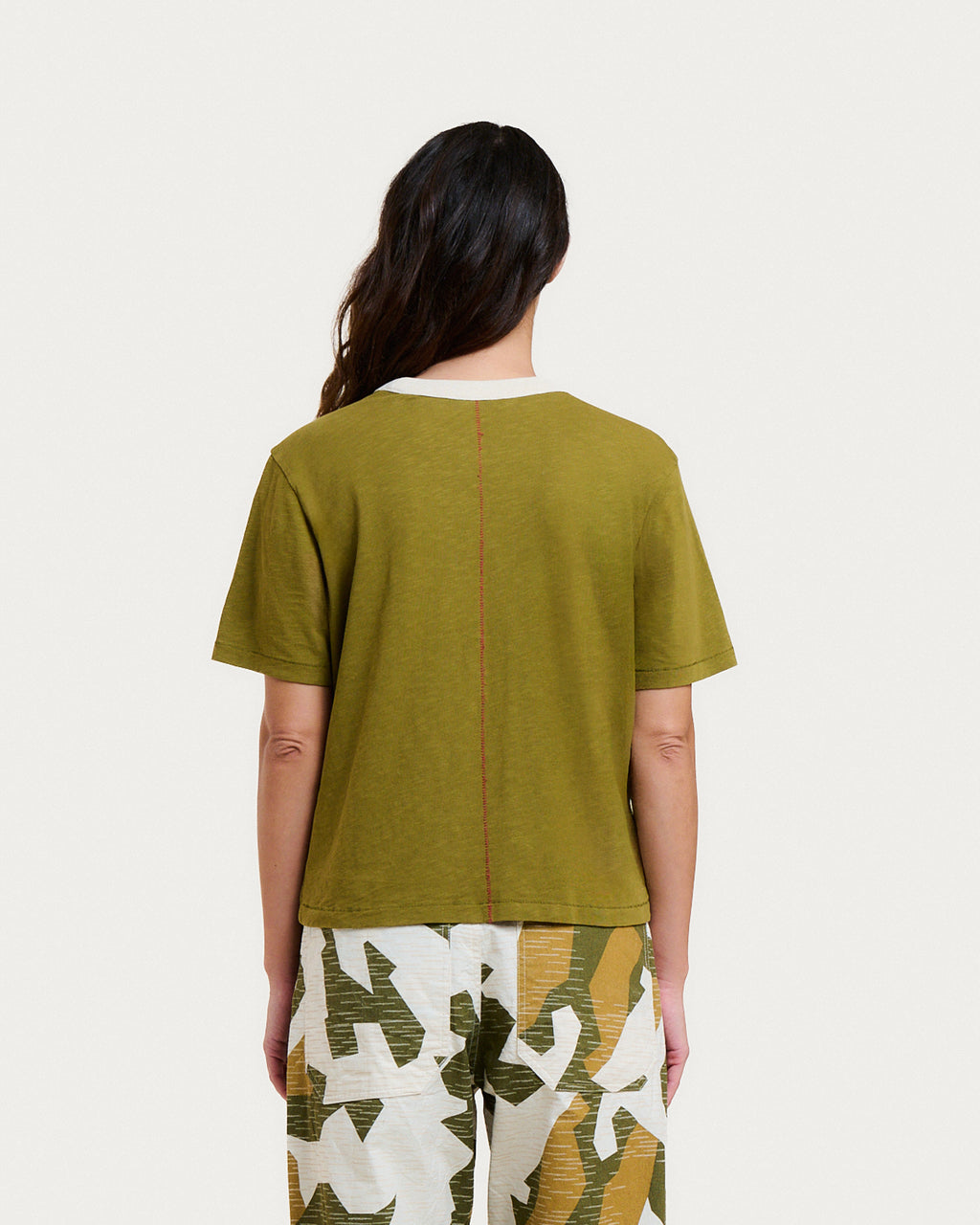 T-SHIRT BILLIE KHAKI CREAM