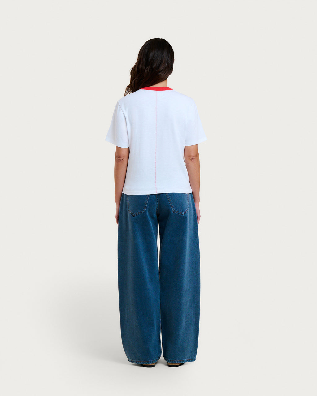 T-SHIRT BILLIE WHITE RED