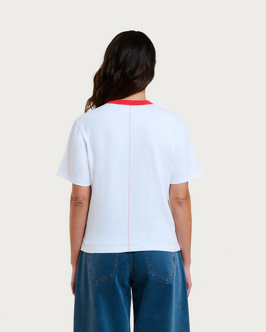 T-SHIRT BILLIE WHITE RED