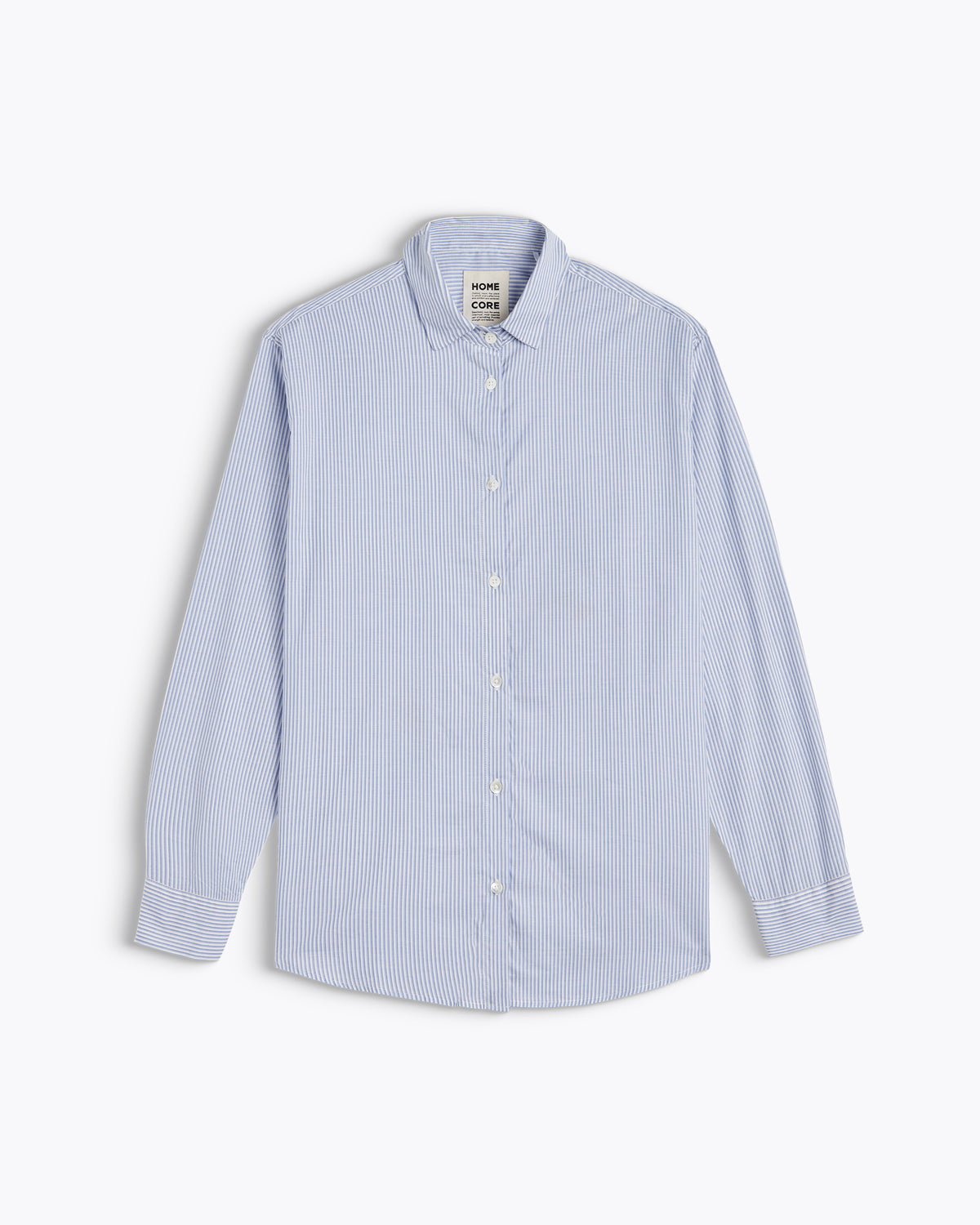 BOYFRIEND SILK BLUE STRIPES SHIRT
