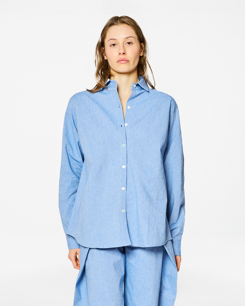 CHEMISE BOYFRIEND CHAMBRAY LIGHT BLUE