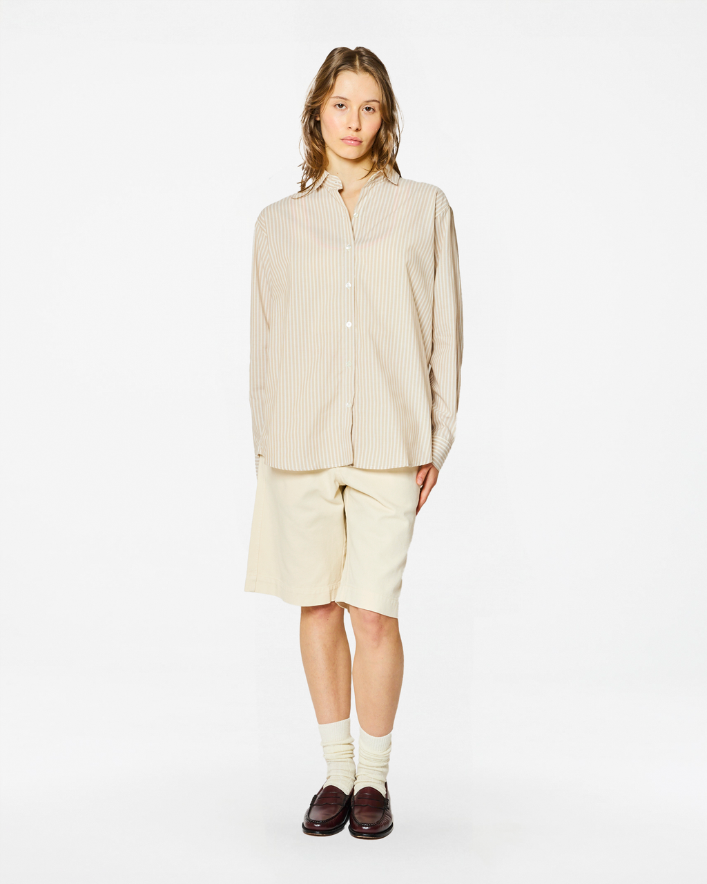 CHEMISE BOYFRIEND DAISY WHITE STRIPES