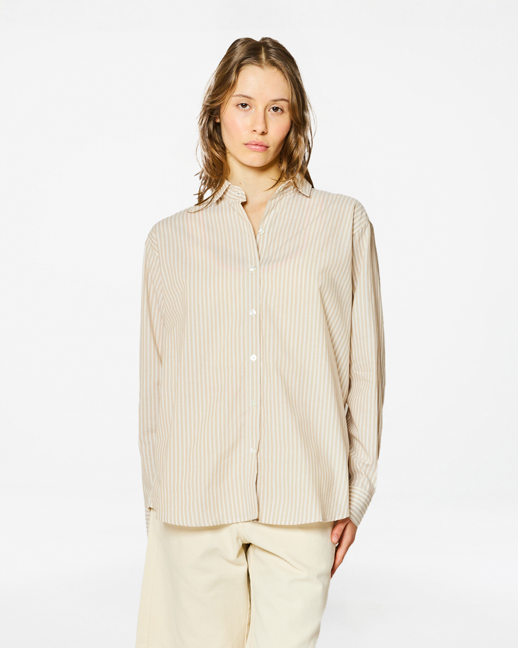 CHEMISE BOYFRIEND DAISY WHITE STRIPES