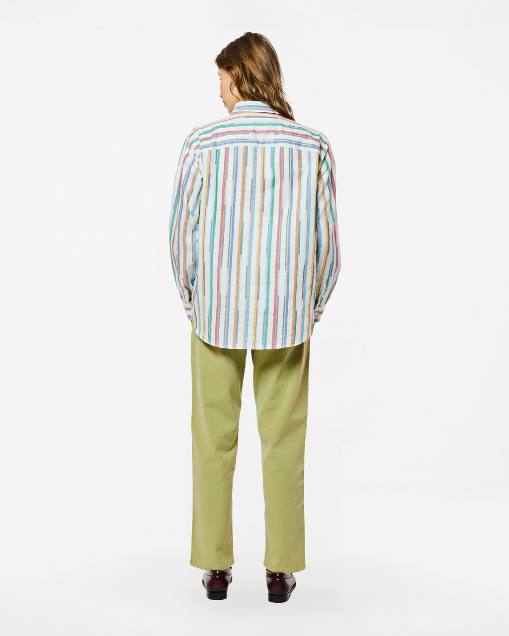 CHEMISE BOYFRIEND RAINBOW MULTI WHITE