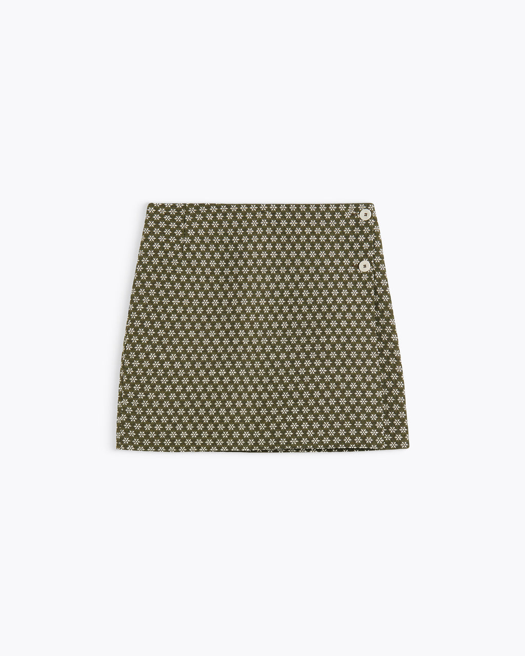 CAMILLE SNOW KHAKI-WHTE SKIRT