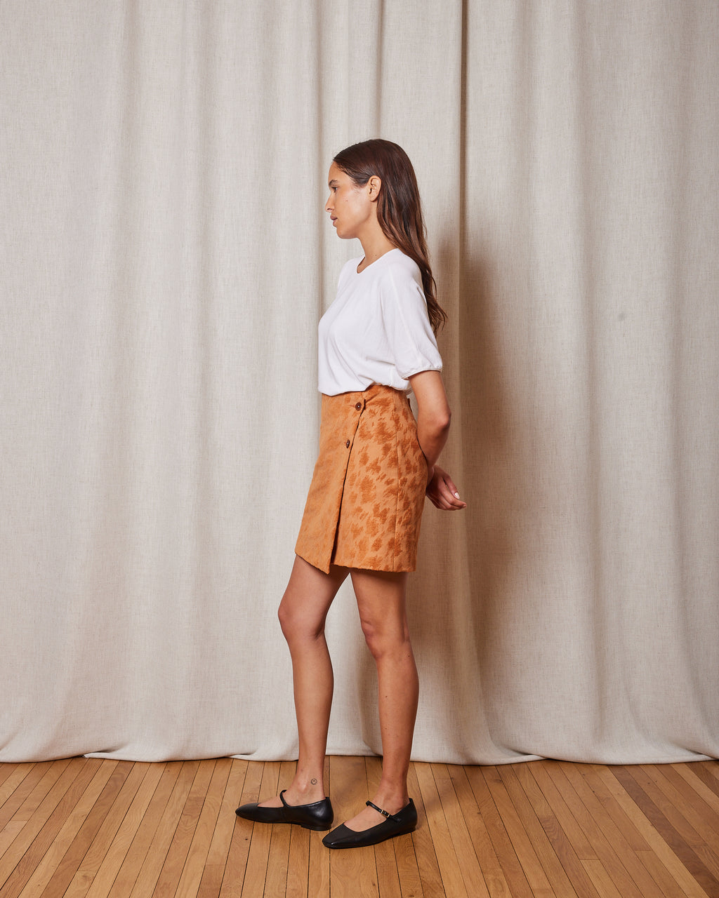 CAMILLE WILD SPICY BROWN SKIRT