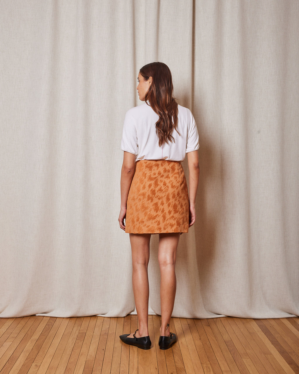 CAMILLE WILD SPICY BROWN SKIRT