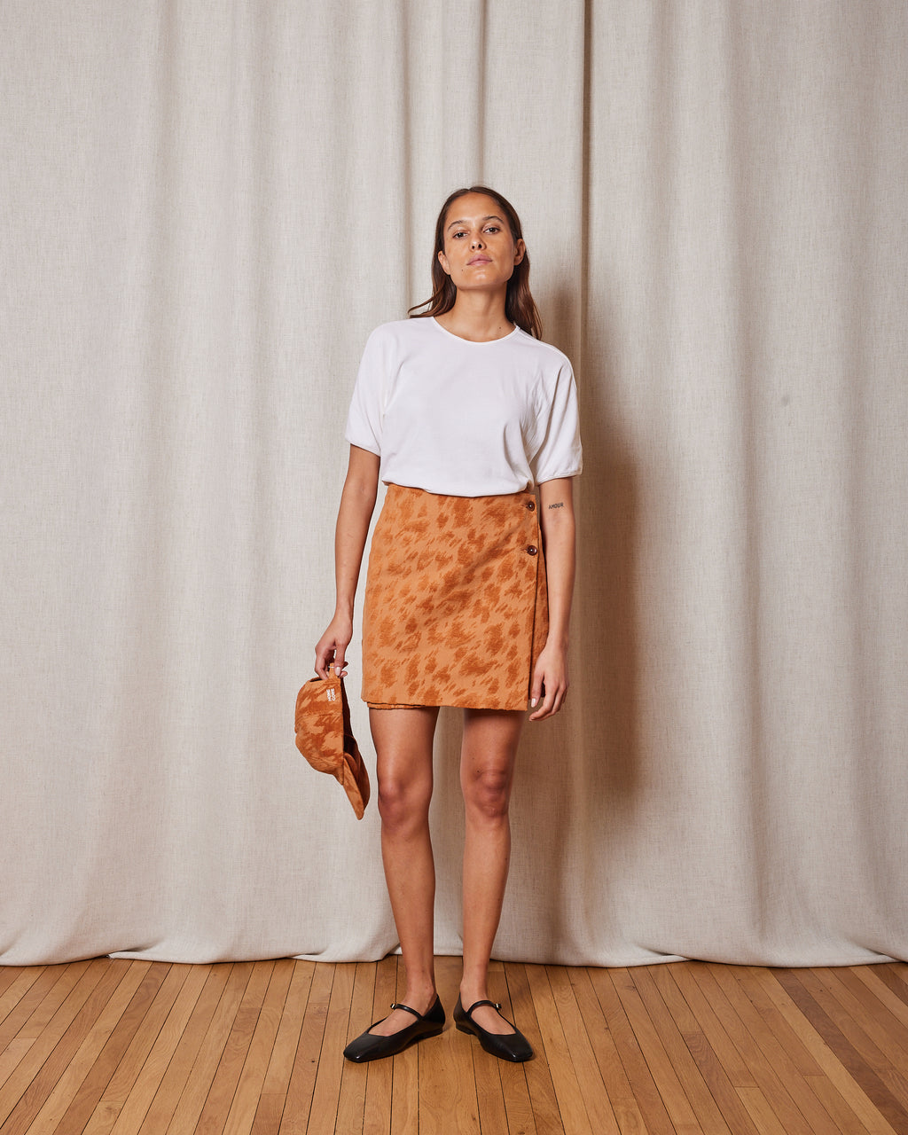 CAMILLE WILD SPICY BROWN SKIRT