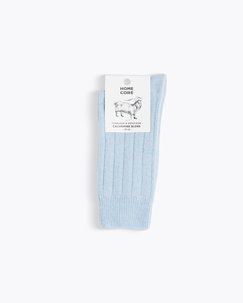 Chaussettes en mélange de cachemire -bleu pastel