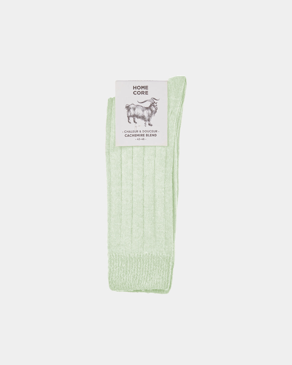 Chaussettes en mélange de cachemire - vert pastel