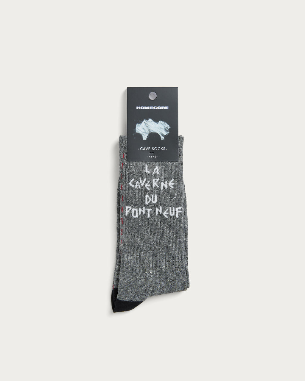 CHAUSSETTES CAVE GREY-WHITE