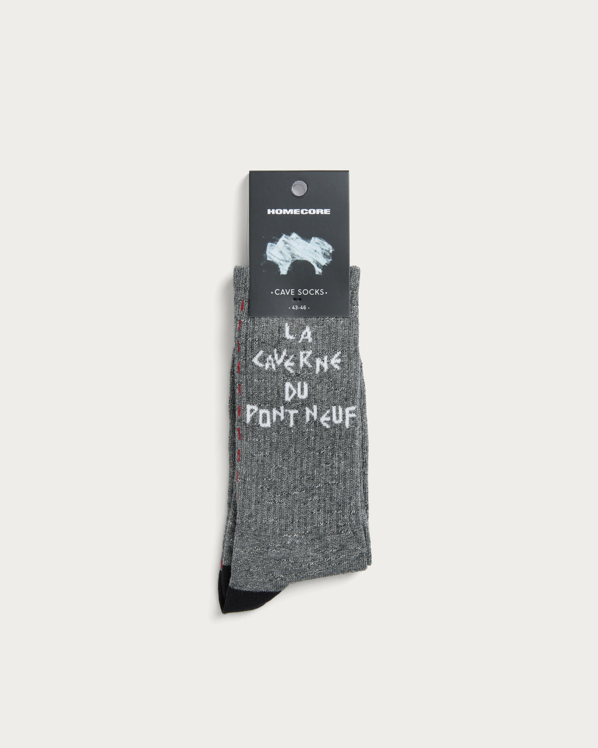 CHAUSSETTES CAVE GREY-WHITE