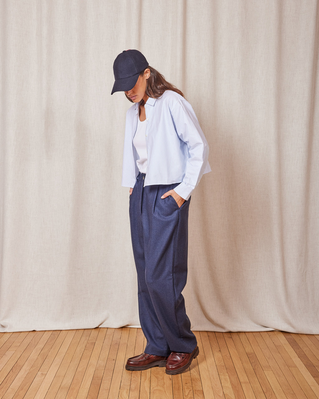 CELINE BARRE BLUE STRIPES SHIRT