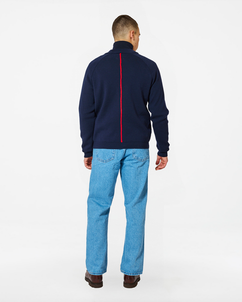 MERINO NAVY COSTES CARDIGAN