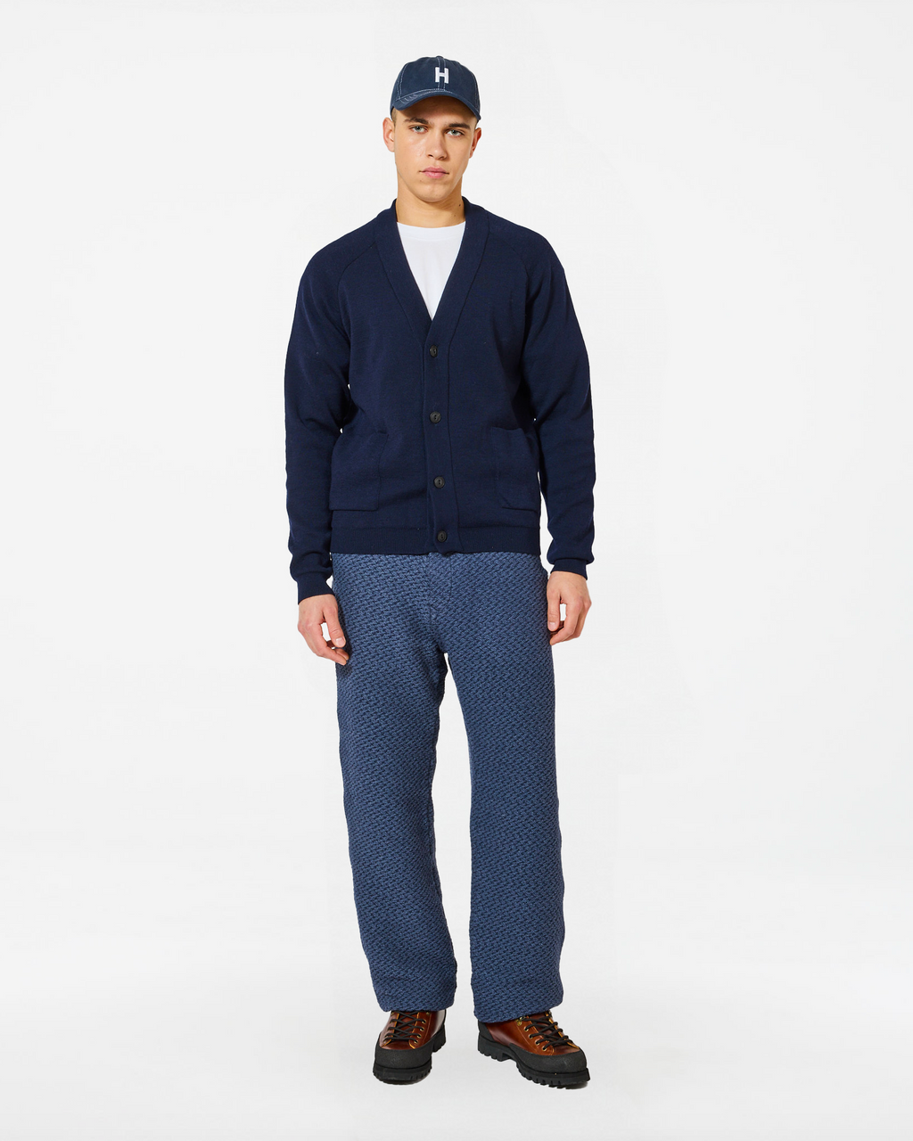 MERINO NAVY COSTES CARDIGAN