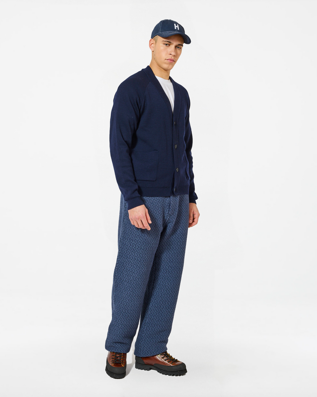 MERINO NAVY COSTES CARDIGAN