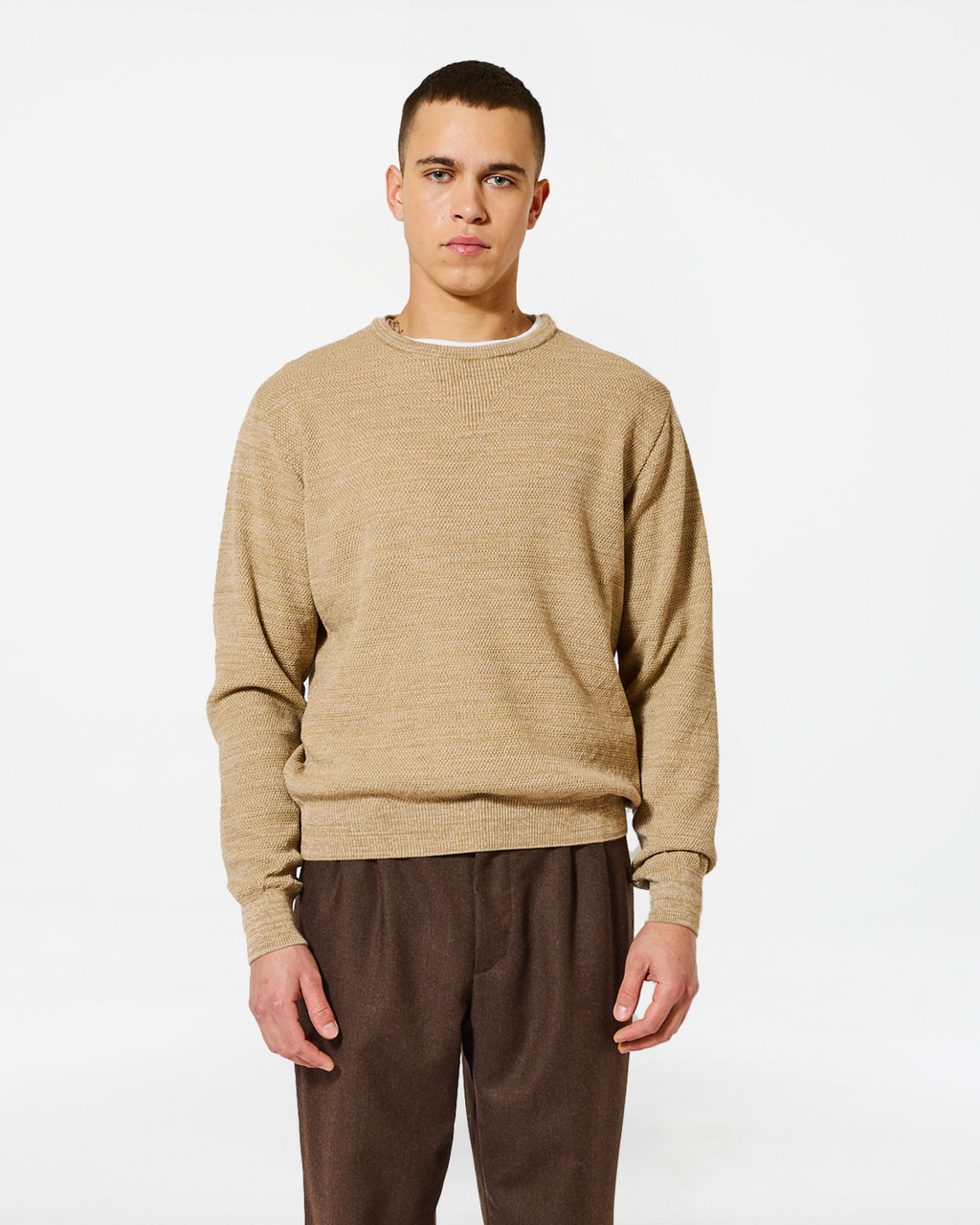 STAMFORD BEIGE MELANGE SWEATER