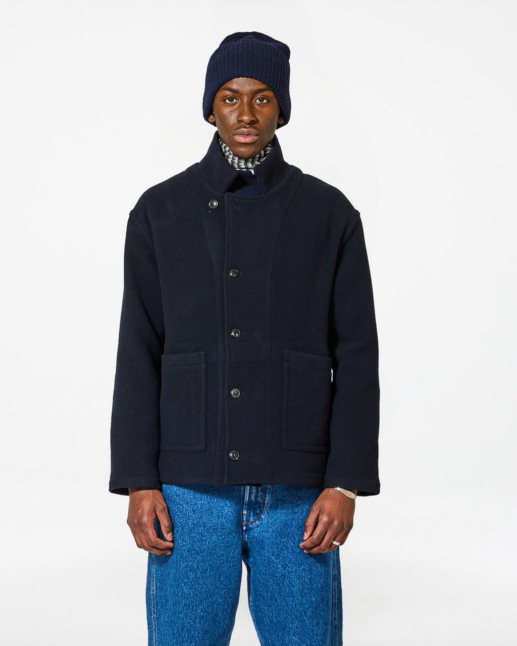 SWIT WOOL JACKET DARK NAVY