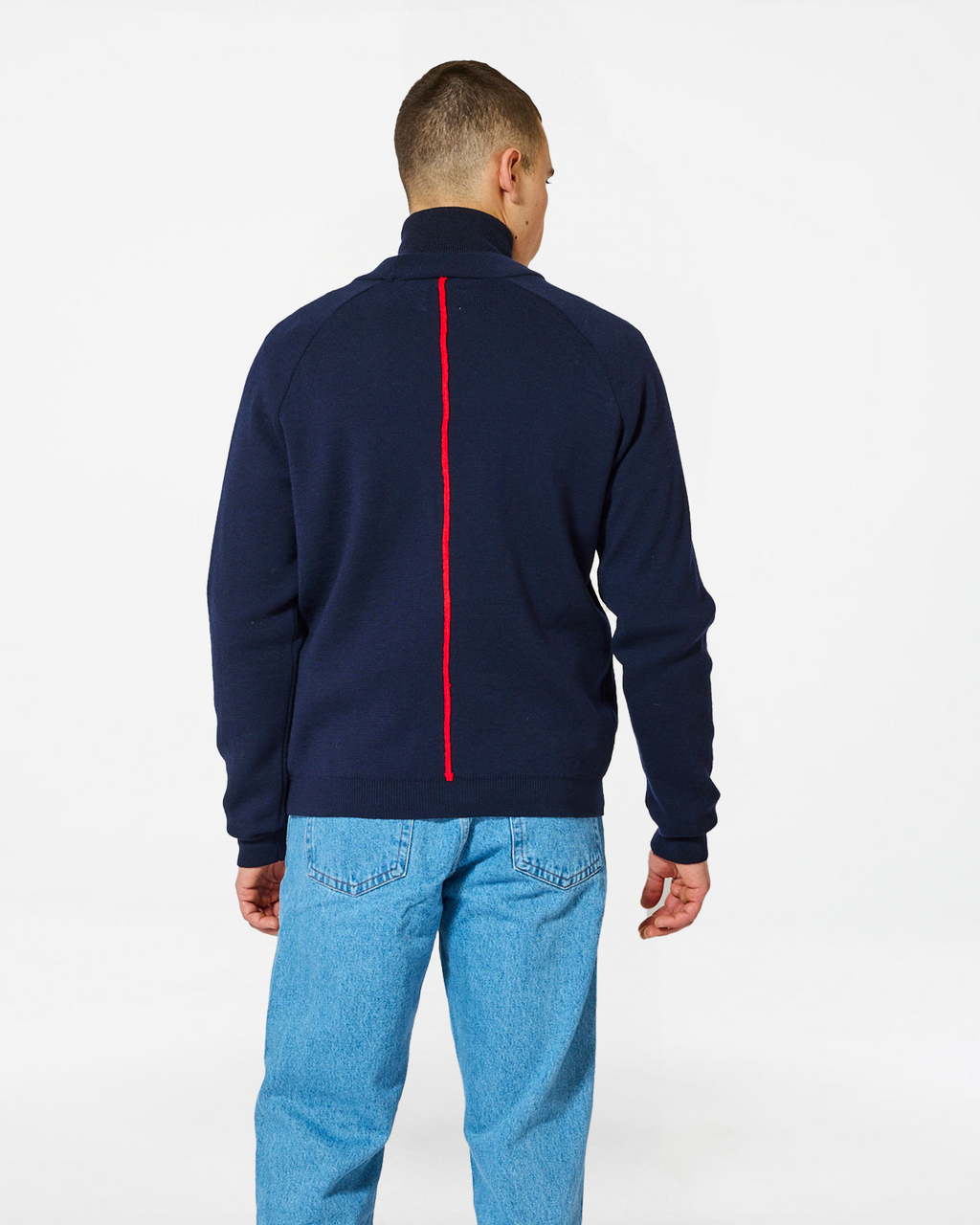 MERINO NAVY COSTES CARDIGAN