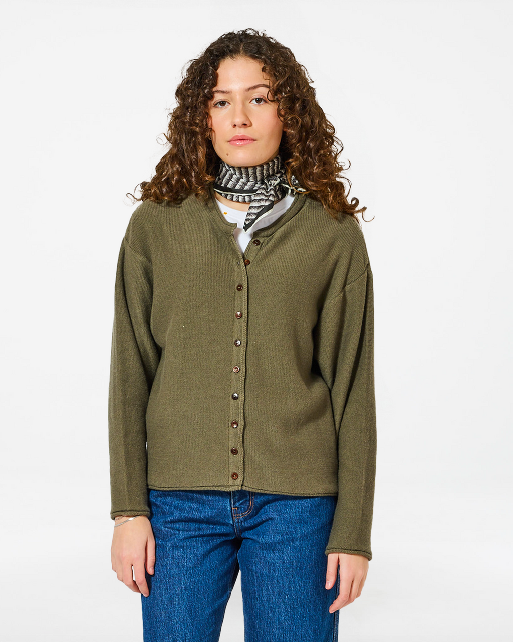ENORA KHAKI CARDIGAN