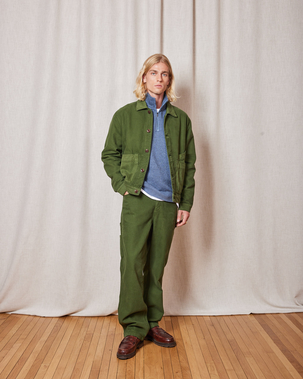 DARIO CANVAS JUST GREEN JACKET