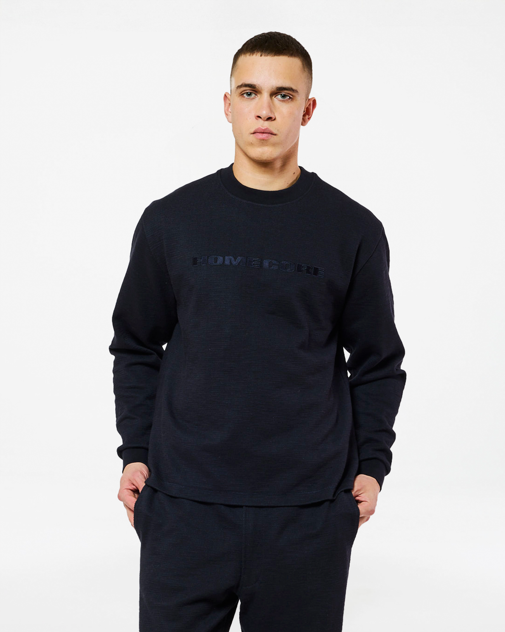 T-SHIRT MANCHES LONGUES EARL GRAINE DARK NAVY