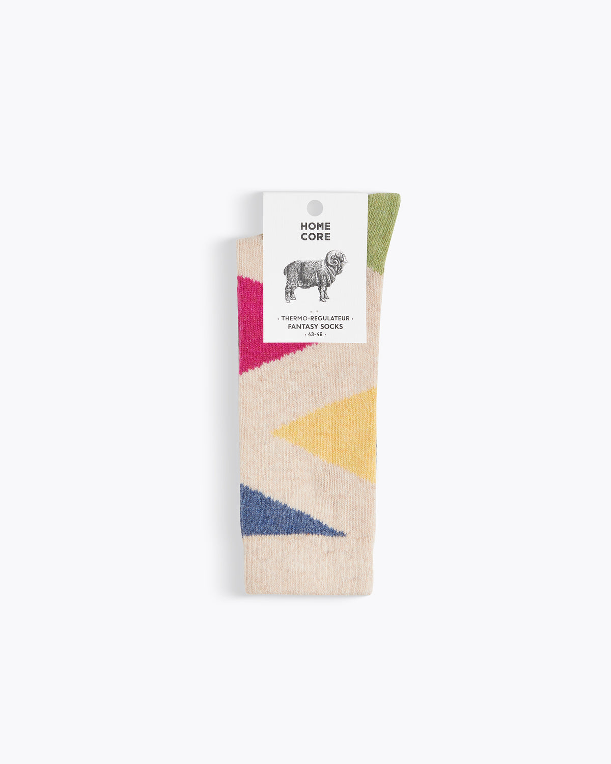 CHAUSSETTE FANTASY TRIANGLES BEIGE-MULTI