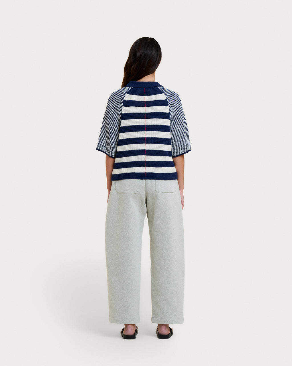 CARDIGAN FLAVIA SPUMA NAVY STRIPES