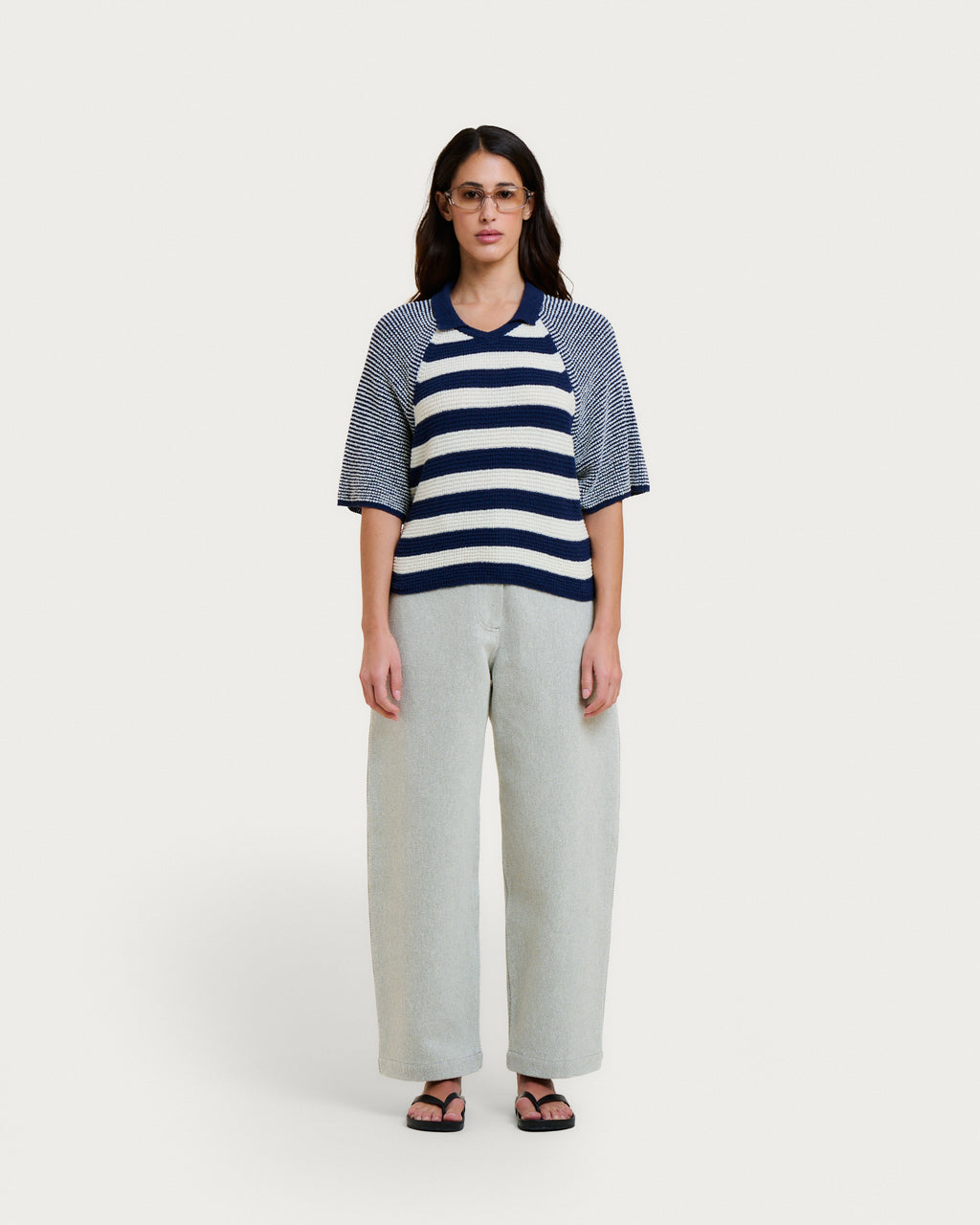 FLAVIA SPUMA NAVY STRIPES CARDIGAN