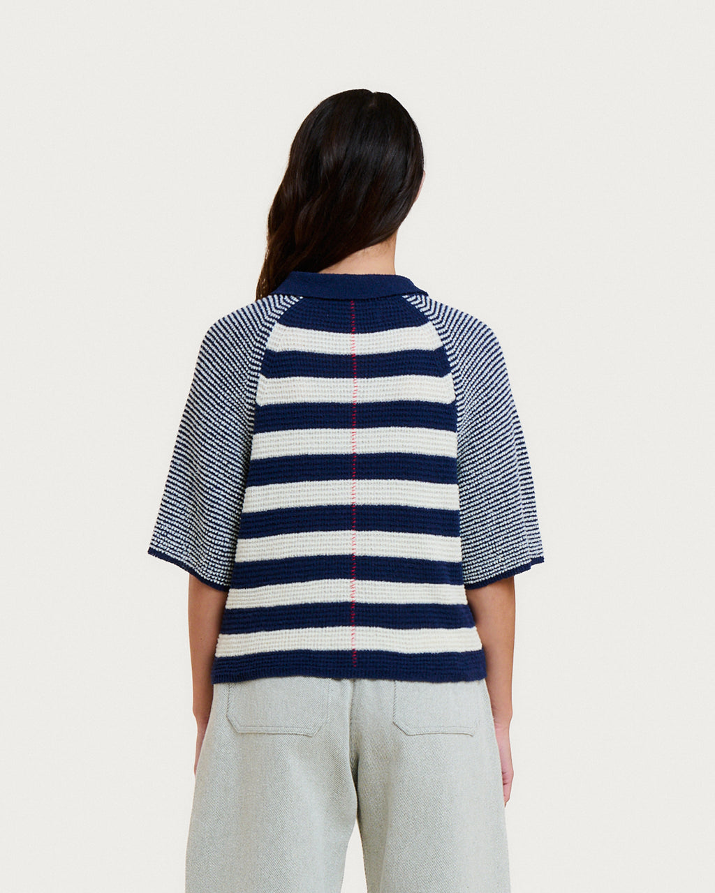 FLAVIA SPUMA NAVY STRIPES CARDIGAN